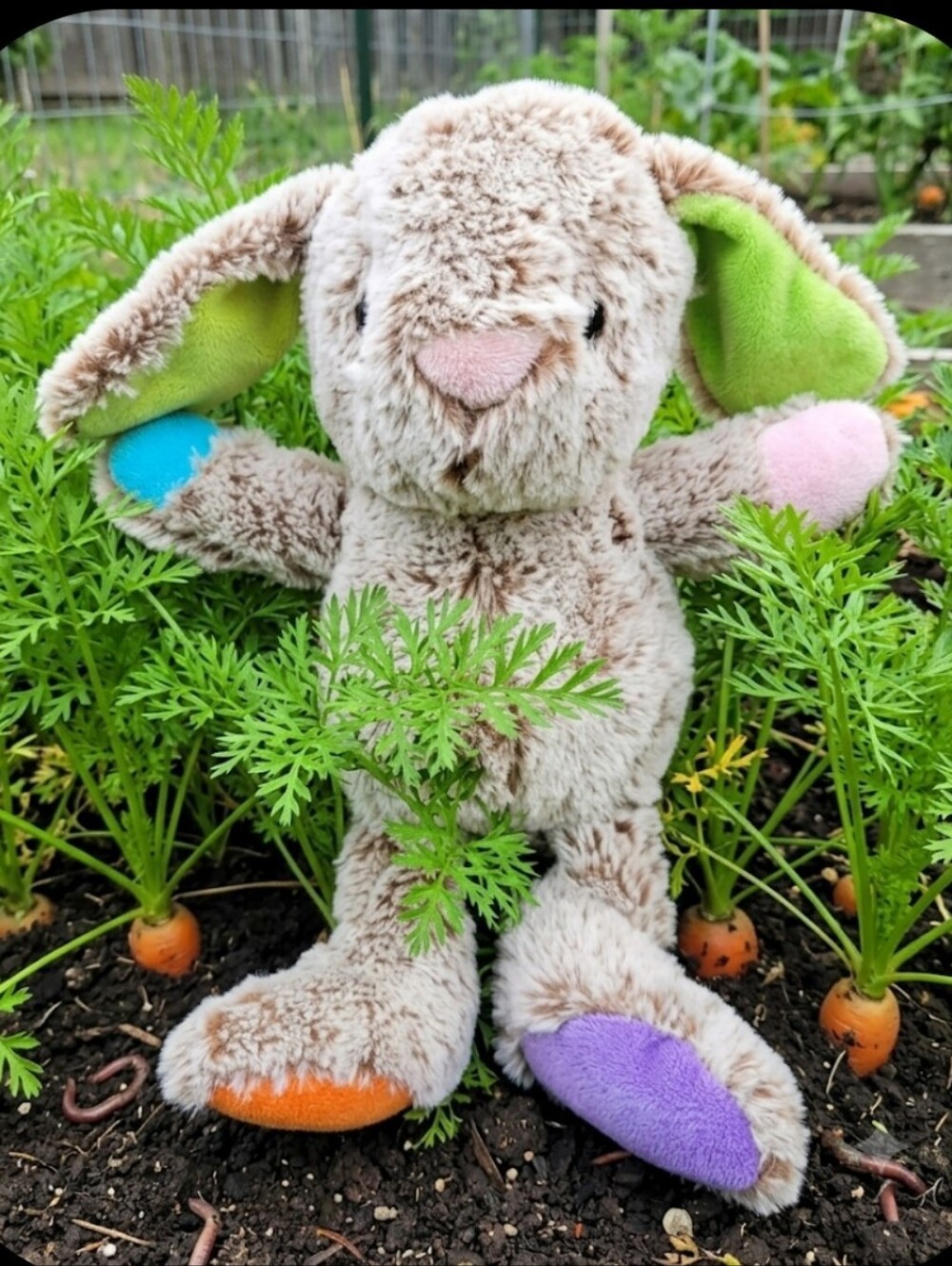 Kellytoy tan plush bunny rabbit stuffed animal